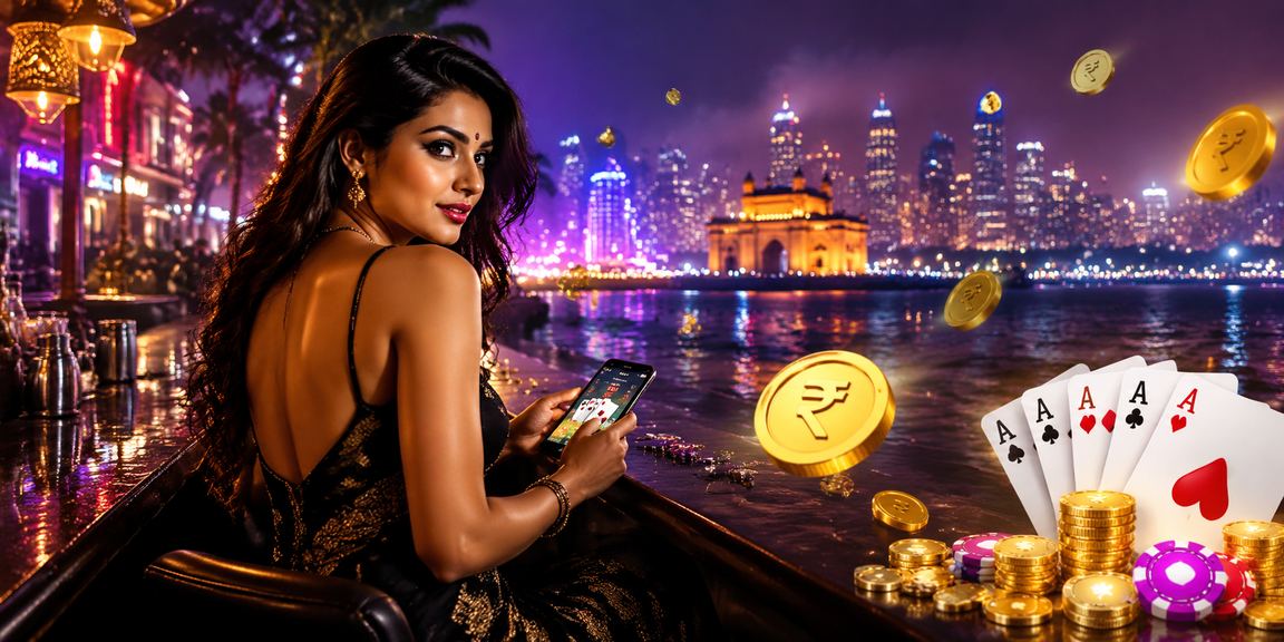 Lottery ticket and rupee currency in Mumbai night market